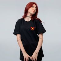 CAMISETA PRETA - EU AMO ARTE