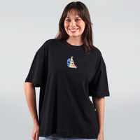 CAMISETA OVERSIZED PRETA - APENAS UMA MÁSCARA