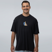 CAMISETA OVERSIZED PRETA - APENAS UMA MÁSCARA
