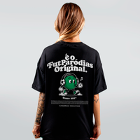 CAMISETA OVERSIZED PRETA - FUTPARÓDIAS ORIGINAL