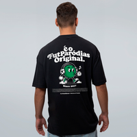 CAMISETA OVERSIZED PRETA - FUTPARÓDIAS ORIGINAL