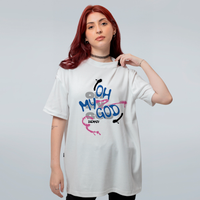 CAMISETA OVERSIZED OFF WHITE - OH MY GOD
