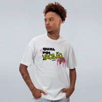 CAMISETA OVERSIZED OFF WHITE - QUAL FOI VACILÃO?