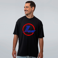 CAMISETA OVERSIZED PRETA - LUCR4ZY LOGO