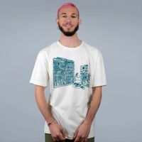 CAMISETA OFF WHITE - BOOK SHELF