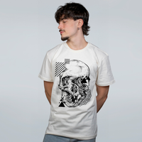 CAMISETA OFF WHITE - CAVEIRA GEOMÉTRICA