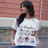 CAMISETA OFF WHITE - RESISTA COMO UM BRASILEIRO