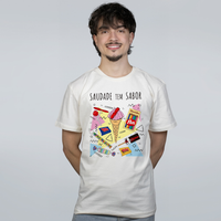 CAMISETA OFF WHITE - SAUDADE TEM SABOR