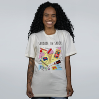 CAMISETA OFF WHITE - SAUDADE TEM SABOR