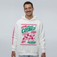 MOLETOM OFF WHITE - PIZZA CÓSMICA FRENTE