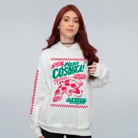 MOLETOM OFF WHITE - PIZZA CÓSMICA FRENTE
