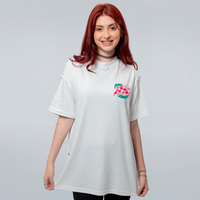 CAMISETA OVERSIZED OFF WHITE - PIZZA CÓSMICA