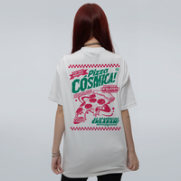 CAMISETA OVERSIZED OFF WHITE - PIZZA CÓSMICA