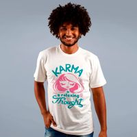 CAMISETA OFF WHITE - KARMA IS A RELAXING THOUGHT