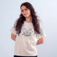 CAMISETA OFF WHITE - NÃO CRIE EXPECTATIVAS, CRIE GATOS