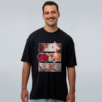 CAMISETA OVERSIZED PRETA - POR TRÁS DAS CÂMERAS
