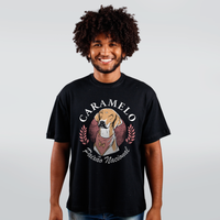 CAMISETA OVERSIZED PRETA - CARAMELO COLORIDA
