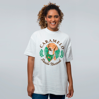 CAMISETA OVERSIZED OFF WHITE - CARAMELO