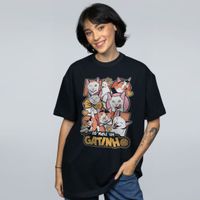 CAMISETA OVERSIZED PRETA - GATINHOS DO WILL