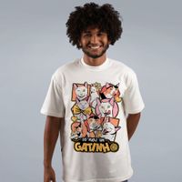 CAMISETA OVERSIZED OFF WHITE - GATINHOS DO WILL
