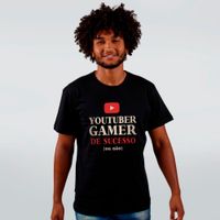 CAMISETA PRETA - YOUTUBER GAMER