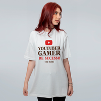 CAMISETA OVERSIZED OFF WHITE - YOUTUBER GAMER
