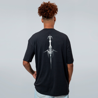 CAMISETA OVERSIZED PRETA - CROMADO