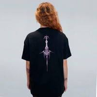 CAMISETA OVERSIZED PRETA - CROMADO ROXO