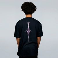 CAMISETA OVERSIZED PRETA - CROMADO ROXO