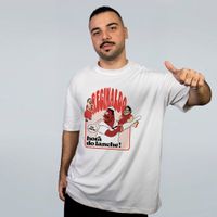 CAMISETA OVERSIZED OFF WHITE - HORA DO LANCHE