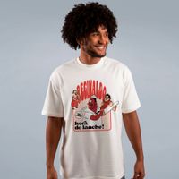 CAMISETA OVERSIZED OFF WHITE - HORA DO LANCHE