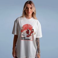 CAMISETA OVERSIZED OFF WHITE - HORA DO LANCHE