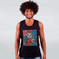 REGATA PRETA - SLIMES BRANCA