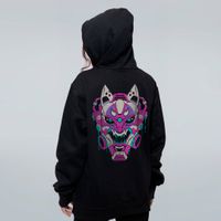 MOLETOM PRETO - CYBER KITSUNE