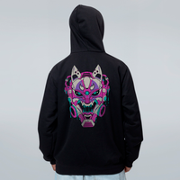 MOLETOM PRETO - CYBER KITSUNE