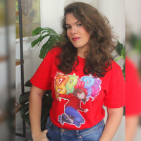 CAMISETA VERMELHA - ROLLER BRUBS