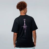 CAMISETA PRETA - CROMADO ROXO