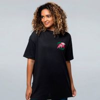 CAMISETA OVERSIZED PRETA - PIZZA CÓSMICA