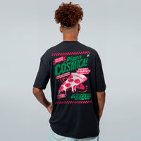 CAMISETA OVERSIZED PRETA - PIZZA CÓSMICA