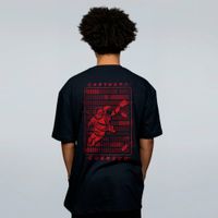 CAMISETA OVERSIZED PRETA - CARTEIRO CÓSMICO