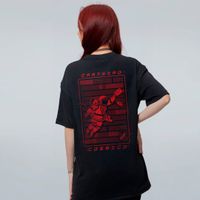 CAMISETA OVERSIZED PRETA - CARTEIRO CÓSMICO