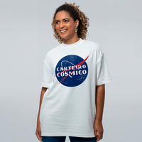 CAMISETA OVERSIZED OFF WHITE - LOGO ESPACIAL