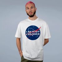 CAMISETA OVERSIZED OFF WHITE - LOGO ESPACIAL