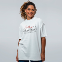 CAMISETA OVERSIZED OFF WHITE - ROSE IN A GRAVEYARD
