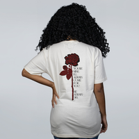 CAMISETA OFF WHITE - ROSE IN A GRAVEYARD