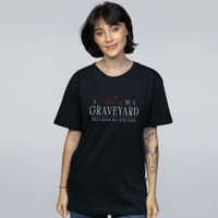 CAMISETA PRETA - ROSE IN A GRAVEYARD