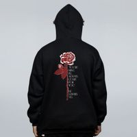 MOLETOM PRETO - ROSE IN A GRAVEYARD