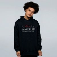 MOLETOM PRETO - ROSE IN A GRAVEYARD