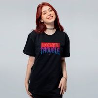 CAMISETA PRETA - DOUBLE TROUBLE