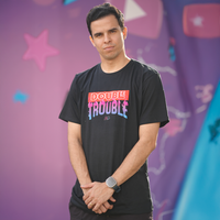 CAMISETA PRETA - DOUBLE TROUBLE
